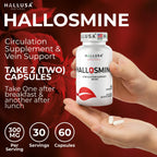 Hallusa Natural Diosmin Circulation - Support for Circulation and Veins - DIOSMIN - DIOSMINE- DIOSMINA - Circulation & Vein Support Supplement