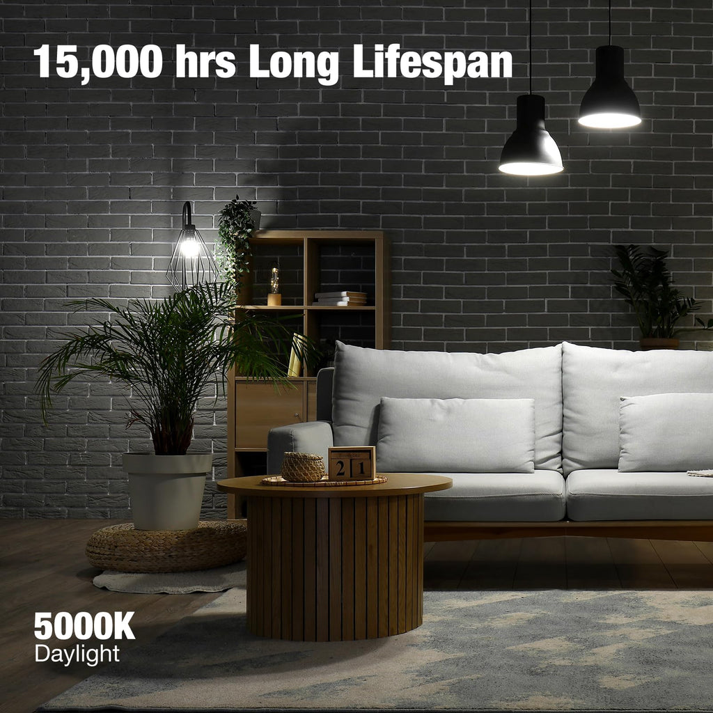 BUBO Ceiling Fan Light Bulbs 60 Watt Equivalent, 5.5W E12 LED Bulb Daylight 5000K, Fan Light Bulb, Small Base LED Light Bulbs 120V, Candelabra Base, Non-Dimmable, 10 Pack
