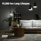 BUBO Ceiling Fan Light Bulbs 60 Watt Equivalent, 5.5W E12 LED Bulb Daylight 5000K, Fan Light Bulb, Small Base LED Light Bulbs 120V, Candelabra Base, Non-Dimmable, 10 Pack