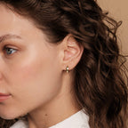 PAVOI Small Huggie Earrings, 925 Silver, Yellow Gold, Size 13 Millimeters