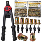 ASE Pressure Rivet Nut Tool Kit, 770PCS (3/8-16,5/16-18,1/4,10-24,8-32,6-32) Imperial Rivet Nut, Suitable for Furniture, Decoration, Automotive, Marine and Industrial Applications