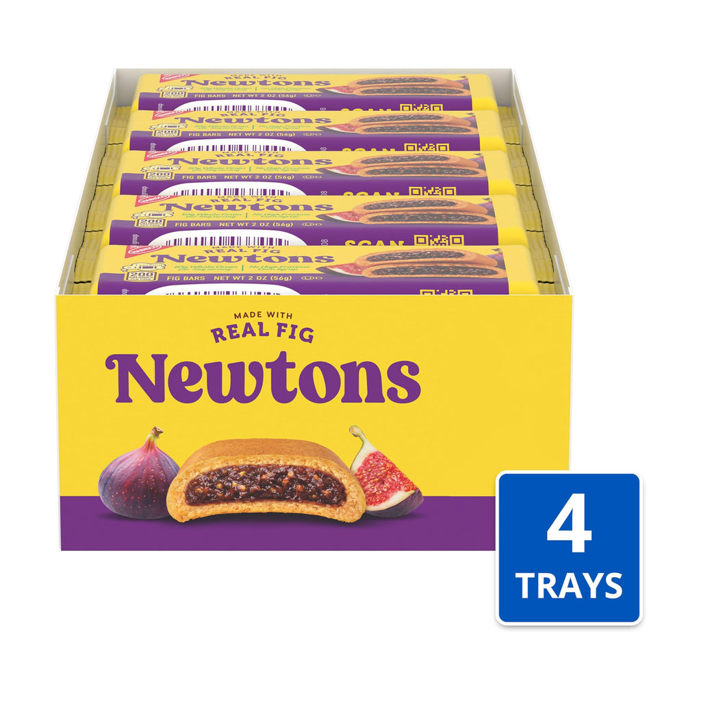 NEWTONS Soft Baked Real Fruit Fig Bars, Fig Cookies, 40 Snack Packs