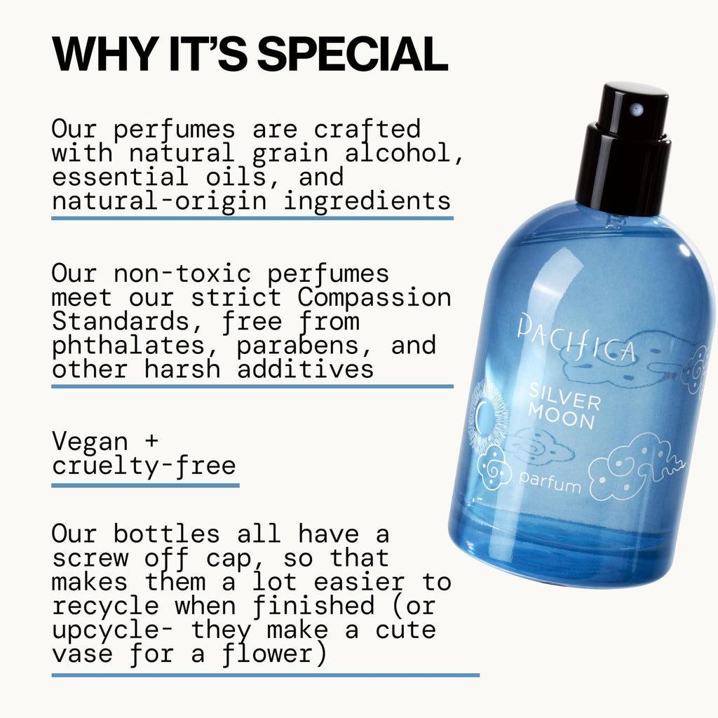 Pacifica Silver Moon Vanilla Almond Spice Perfume ��� Warm Gourmand Clean Fragrance for Women, 2 fl oz (Vegan & Cruelty-Free)
