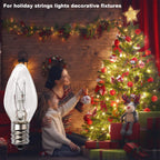 SalPhines 15 Watt Himalayan Salt Lamp Bulbs, 12Pack Dimmable Night Light Bulbs with E12 Base, for Rock Salt Lamp, Scentsy Warmer Wax Diffuser, Candle Warmers