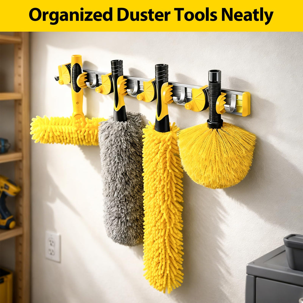 36 Foot High Ceiling Duster Kits with 7-30ft Heavy Duty Extension Pole, High Reach Duster for Cleaning,Microfiber Feather Duster,Cobweb Duster,Ceiling Fan Duster,Window Squeegee & Cleaner