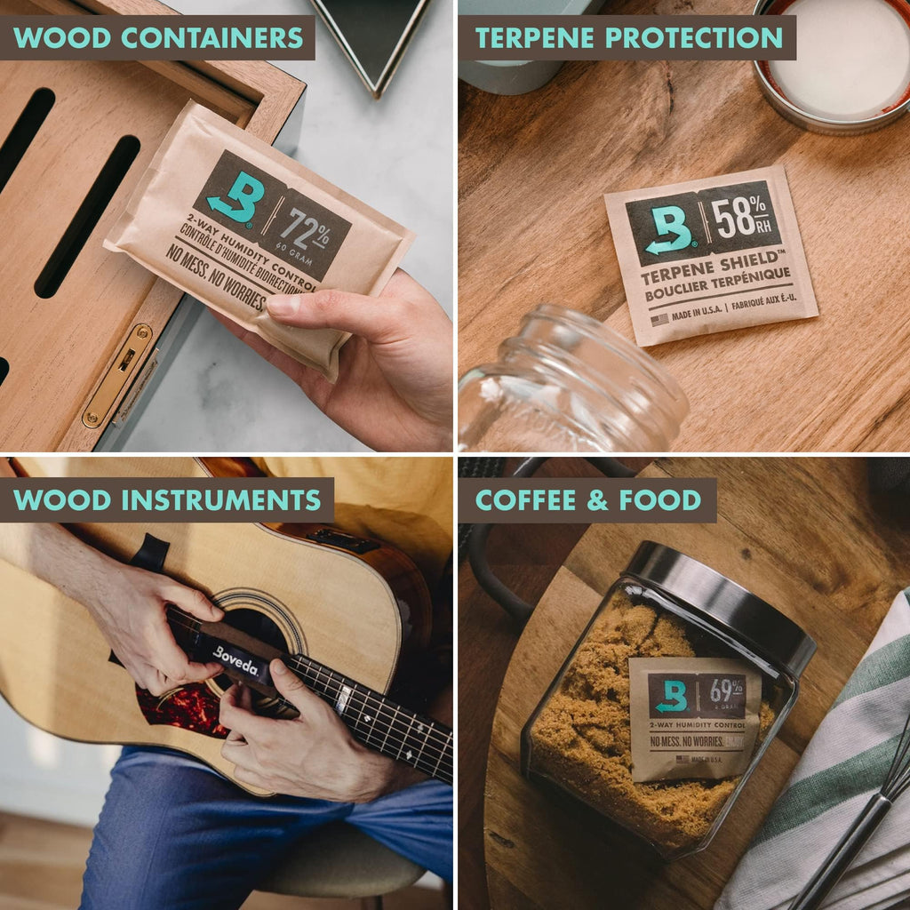 Boveda 72% RH 2-Way Humidity Control – Restores & Maintains Humidity – All in One Solution for Humidification- Patented Technology - Convenient & Versatile - 10 Count Resealable Bag