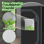 24"x24"x55" 600D Mylar Hydroponic High Reflective Grow Tent for Plants