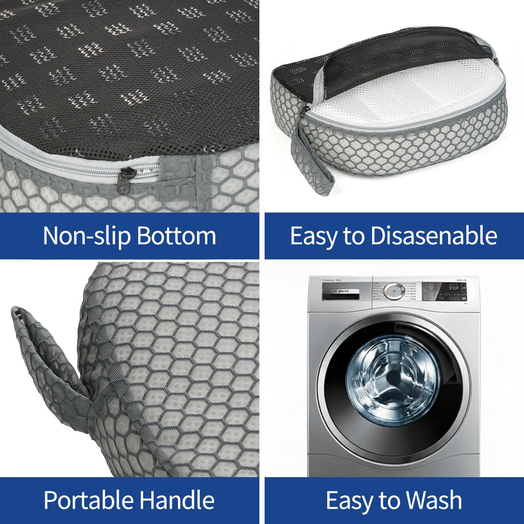 Hot Tub Booster Seat, Weighted SPA Booster Seat Cushion for Adults, 3D Air Mesh Hot Tub Seat Accssories with Non-Slip Micro Dot Bottom,Indoor or Outdoor Quick Dry Hot Tub Pillow (2 Pack-Grey)