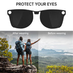 HIBLOKS Polarized Clip for Ray-Ban Meta Wayfarer RW4006 & Gen 2 RW4012 Regular (50-22), Shiny Black Frame Discoloration Clip for Meta Wayfarer Gen 2 Protect Your Eyes, (Regular, Yellow)