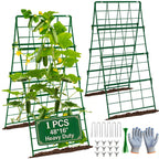 Heavy Duty Cucumber Trellis Thickened for Raised Garden Bed,48"x16" Foldable Frame Metal Vegetable Trellis for Climbing Plants Outdoor Plant Support for Grape Tomato Peas, Fruit, Vine,Bean(1 Pack)