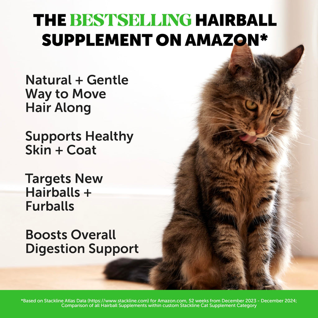 Pet Honesty Vet Backed Cat Hairball Remedy Chews, Chicken, 90-Day Supply