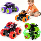 ANAOER 4 Pack Monster Trucks Toys for Boys 2 3 4 5 6 7 Year Old, Friction Powered Pull Back Car Toys for Toddlers Kids Ages 3-5 2-4 4-7, Best Birthday Christmas Party Gift for Boys and Toddlers