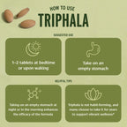 Banyan Botanicals Organic Triphala Tablets - Gentle Daily Digestion & Colon Cleanse Support - Amla, Haritaki, Bibhitaki - Healthy Elimination, Detox & Gut Microbiome - 180 Tablets - Non-GMO, Vegan*