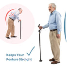 Walking Cane for Men and Women - Special Balancing Stick With 10 Adjustable Heights - Self Standing, Folding, Portable, Collapsible, and Comfortable