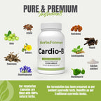 Herbsforever Cardio-B Ayurvedic Herbal Supplement 90 Vege Capsules 800 Mg Each