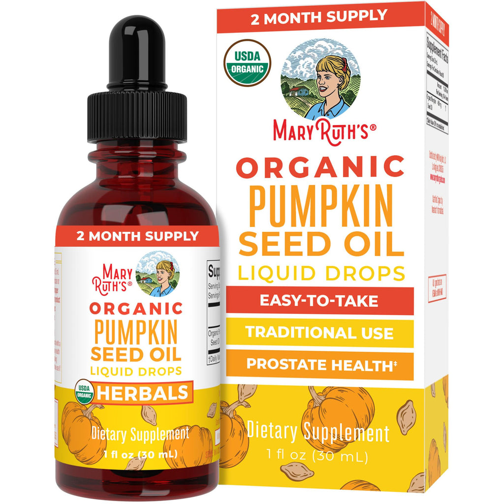 MaryRuth Organics Pumpkin Seed Oil Cold Pressed | 2 Month Supply | USDA Organic Pumpkin Seed Liquid Drops for Men and Women | Urinary Health in Men | Sugar Free | Vegan | Non-GMO | 60 Servings