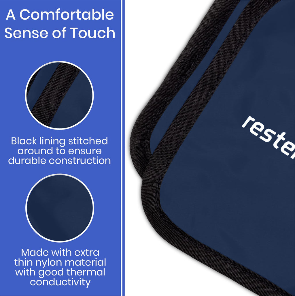 2 Pack Large Ice Packs for Injuries | 11" x 14.5" | Hot & Cold Pack | Reusable Gel Pack, Durable Construction, & Flexible When Frozen (Dark Blue, 11x14.5 Inch (Pack of 2))