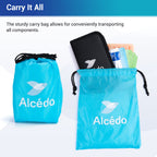 Alcedo Suture Practice Kit for Medical Students | Complete Set (32 Pieces) Include Durable Large Suturing Pad with Pre-Cut Wounds, Tools Kit, and Suture Threads for Educational Use Only