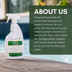 OCEANCARE Products - Calcium Releaser - Quart Trigger Spray, 32 FL OZ - Pool Tile Cleaner Calcium Remover, Safe on Glass, Porcelain, and Ceramic Surfaces - Calcium Cleaner - Tile and Grout Cleaner