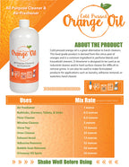 Bluewater Chemgroup Premium Cold Pressed Orange Oil Concentrate- 16 oz (with D-Limonene), Concentrated Cold Pressed Orange Oil Cleaner - All-Purpose Citrus Cleaner and Degreaser Blend