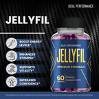 Jellyfil Gummies, Jellyfil Supplement Gummys with All Natural Ingredients - Maximum Strength, Daily Energy & Wellness Support, All Natural for Drive, Stamina and Active Lifestyle Reviews (5 Pack)