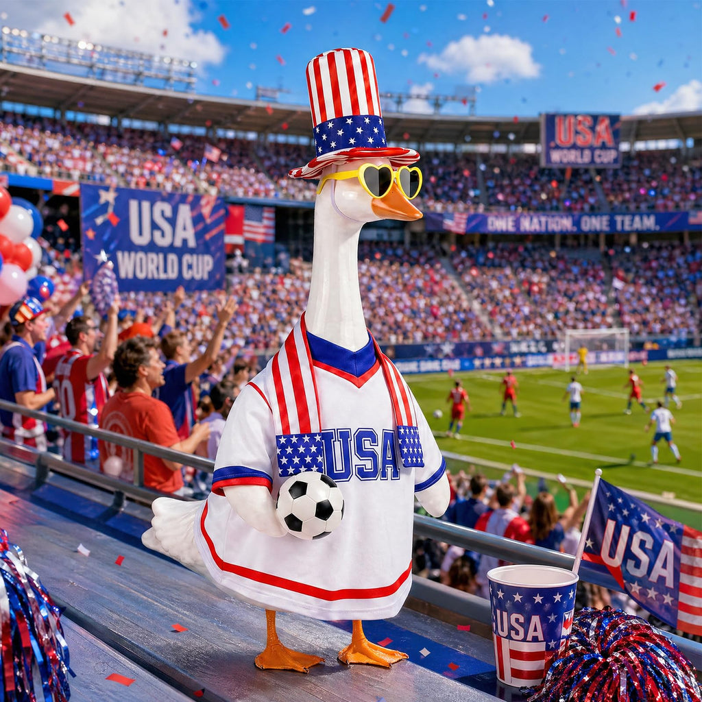 USA Soccer Porch Goose Outfit Summer Sport Fan Goose Clothes Game Day Decor