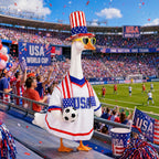 USA Soccer Porch Goose Outfit Summer Sport Fan Goose Clothes Game Day Decor