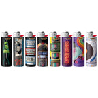 BIC Maxi Pocket Lighter, Special Edition Nostalgia Collection, Assorted Unique Lighter Designs, 8 Count Pack of Lighters