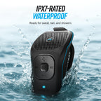 Noxgear 39g Wearable Bluetooth Speaker, Magnetic Mini Clip-On, Waterproof Up to 15 Hours Playtime | Clip On Bluetooth, Wearable Speaker with Microphone, 100ft Range