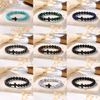 SONNYX 10PCS Religious Cross Beaded Bracelets for Men