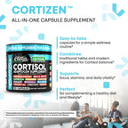 Clean Nutra Cortisol Supplements For Women | Maca Root Ashwagandha Cortisol Detox Manager Reducer + Slippery Elm Fenugreek Lions Mane Shilajit Rhodiola Sea Moss Tongkat Ali Cordyceps Ginseng Beet Root