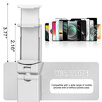 Perilogics Airplane Phone Holder Mount Universal in Flight Hands Free Viewing with Multi-Directional Dual 360 Degree Rotation (White)