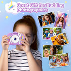 MAVOKIS Kids Camera Digital Camera for Age 3-8, 1080P Toddler Camera for Kid with 32GB SD Card, Toddler Girls Toys Age 6-9, Christmas Birthday Gifts for Children, Purple