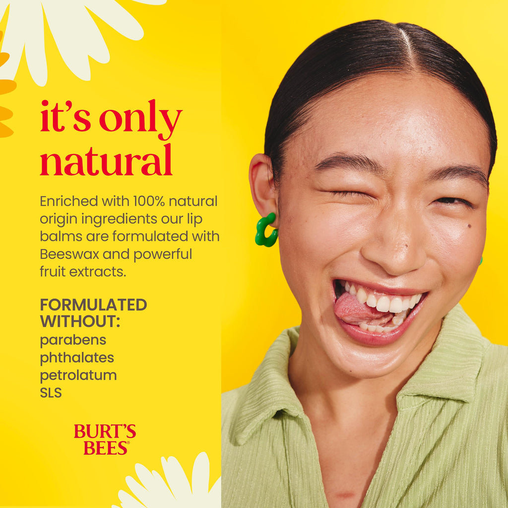 Burt's Bees Lip Balm Beeswax and Ultra Conditioning Lip Balm Pack, Hydrating Lip Moisturizer with Kokum and Shea Butter, Natural Origin Lip Care, 4 Tubes, 0.15oz.