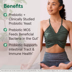 Jarrow Formulas Saccharomyces Boulardii + MOS Probiotics for Digestive Health and Intestinal Tract Support - 5 Billion CFU Per Serving - 180 Delayed Release Caps - Probiotic + Prebiotic - 180 Servings