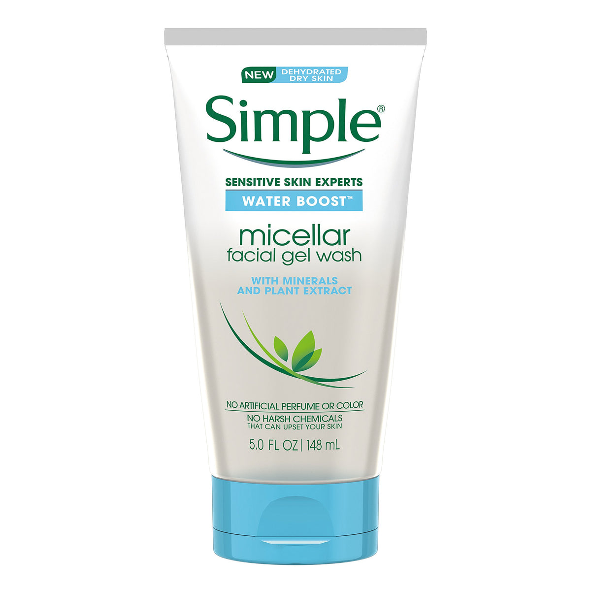 Simple Face Boost Simple Water Boost Micellar Facial Gel Wash for Sensitive Skin, 5 Ounce ...