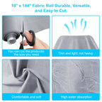 10x144 Inch Silver Infused Fabric Roll, Breathable & Non-Adherent Wound Dressing Wrap for Skin Fold Protection, Soft Medical Bandage Liner, Custom-Cut