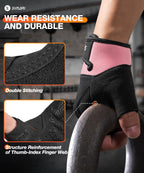SIMARI Breathable Workout Gloves for Men & Women, Weight Lifting Gloves with Padded, Grip, Full Palm Protection, Gift for Gym Exercise, Cycling, Weightlifting Training, Fitness, Pink, Size S