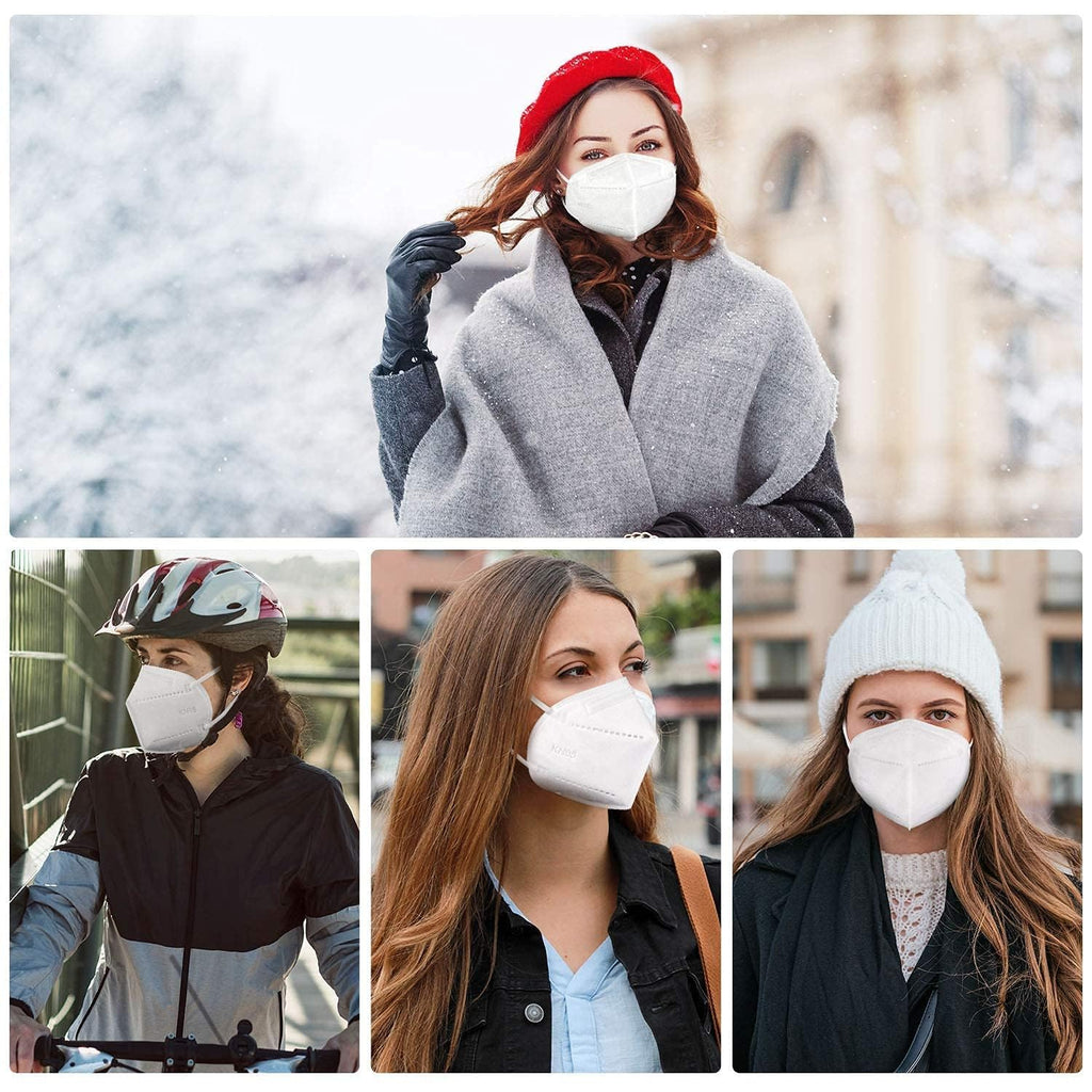 KN95 Face Mask 30 Pack, OPECTICID KN95 Masks White Cup Masks Breathable 5-Layer Filter Efficiency≥95% Against PM2.5 Disposable Certified KN95 Respirator Masks