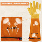 SLARMOR Gardening Gloves for Women Men, Long Thorn Proof Rose Pruning Glove