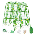 51x35x48in U-Shape Metal Arch Cucumber Trellis for Raised Bed with Net
