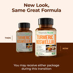 Turmeric Supplement w/Boswellia Serrata – Daily Support for Joint Health & Comfort – Organic Turmeric Curcumin Powder, Bioperine for Enhanced Absorption & Ginger – Boswellia Extract Capsules, 2 Pack