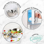 WHYSKO Meal Prep Stainless Steel Mixing Bowls Set, Home, Refrigerator, and Kitchen Food Storage Organizers | Ecofriendly, Reusable, Heavy Duty (Black)