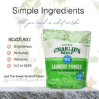 Charlie’s Soap Laundry Powder Detergent (150 Loads, 1 Pack) Fragrance Free Hypoallergenic Deep Cleaning Laundry Detergent Powder – Residue Free, HE Compatible, Septic Safe