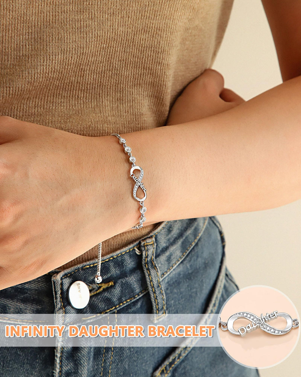 UNGENT THEM Daughter Birthday Gifts from Mom Mother Adult Daughter Bracelet