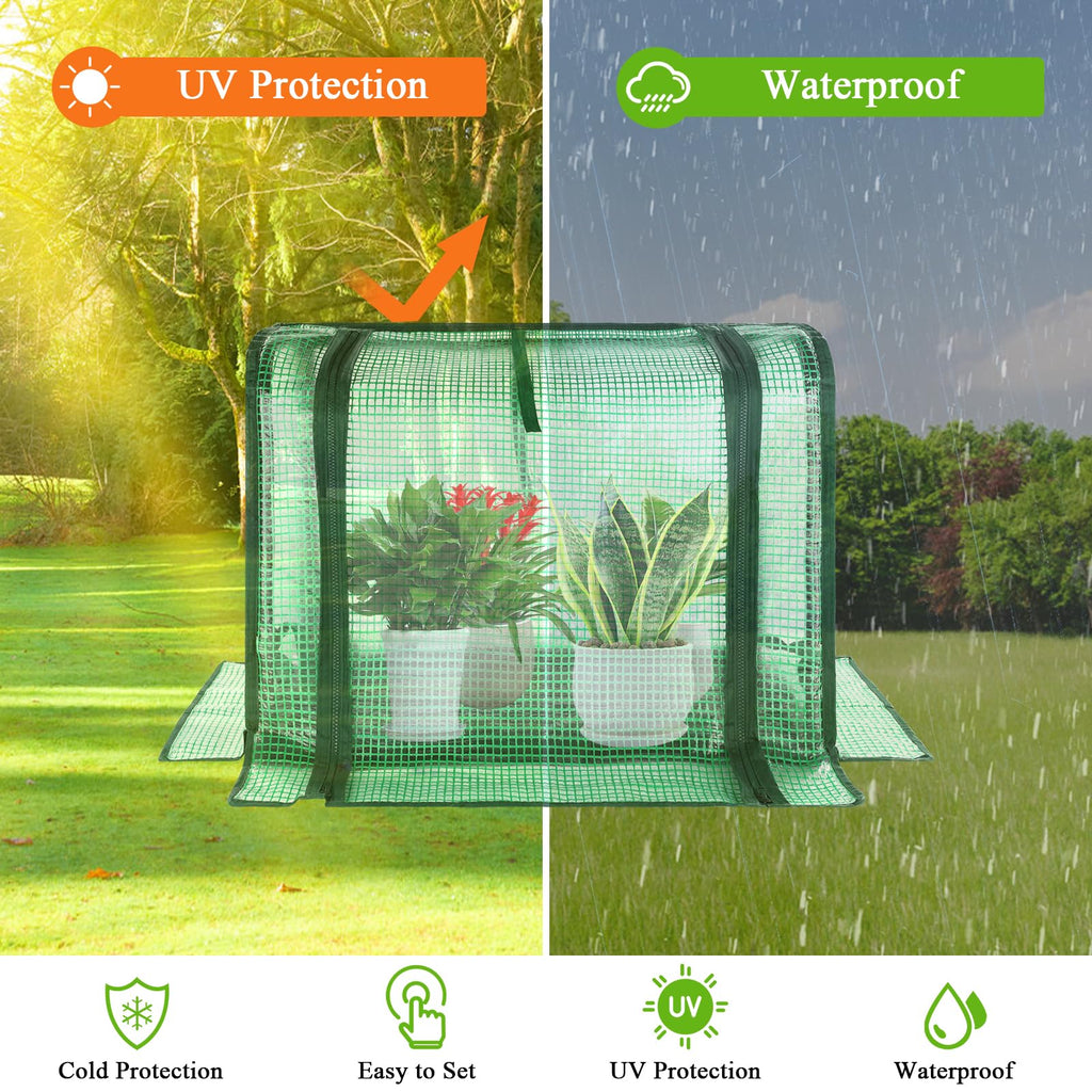 U'Artlines Portable Mini Greenhouse Small Green House 23x13x17 Inch
