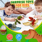 4 Pack Hatching Dinosaur Eggs for Kids Boys, Travel Toys Essentials for Toddlers Kids Dinosaur Eggs Surprise Birthday Gift Toys for Boys Aged 3 4 5 6 7 8 Year Old Christmas Stocking Stuffer Easter