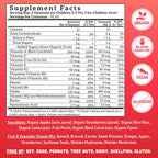 Llama Naturals Kids Multivitamin Gummies | Real Fruit, No Added Sugar Cane | Organic Vegan Toddler Whole Food Vitamins | Vitamin D, C & Beta Carotene Gummy Supplement | Strawberry 180 Ct (2-3 Months)