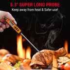 TempPro Temperature Gun, Infrared Thermometer Gun with Laser, Laser Thermometer Gun -58-1022 ℉, Meat Thermometer Digital with Super Long Probe, Food Thermometer for Cooking(Previously ThermoPro)