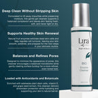 Lira Clinical BIO Enzyme Cleanser for Sensitive Skin Control - Papaya Enzyme Gel Face Wash - Hydrophilic Exfoliating Facial Cleanser - Deep Cleansing Skincare with Hydrating Care - 6 Oz